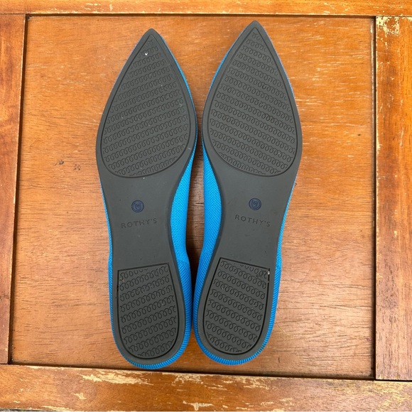 Rothy’s The Point Size 9 Discontinued Peacock Blue Like New Barely Worn - Picture 6 of 6